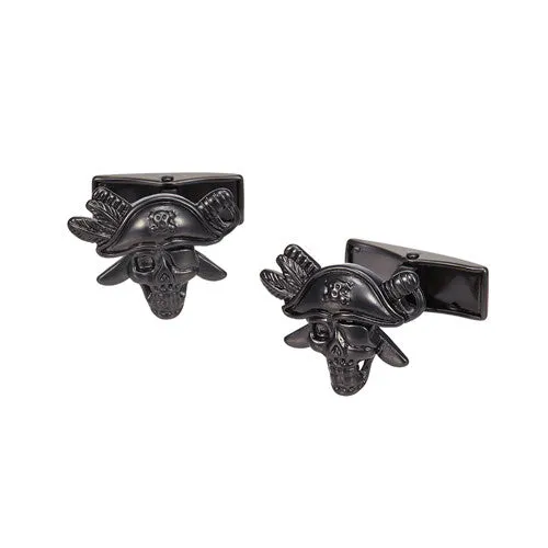 Gunmetal Pirate Skull Cufflinks