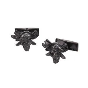 Gunmetal Pirate Skull Cufflinks