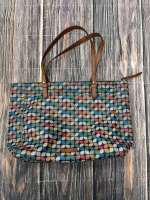 Handbag Leather By Fossil, Size: Large