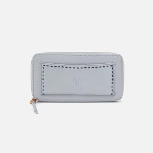 Hart Large Wallet In Pebbled Leather - Blue Pearl