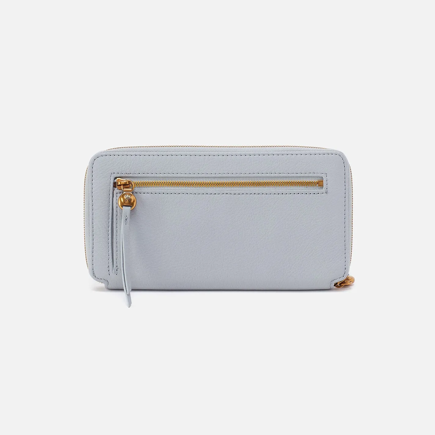 Hart Large Wallet In Pebbled Leather - Blue Pearl