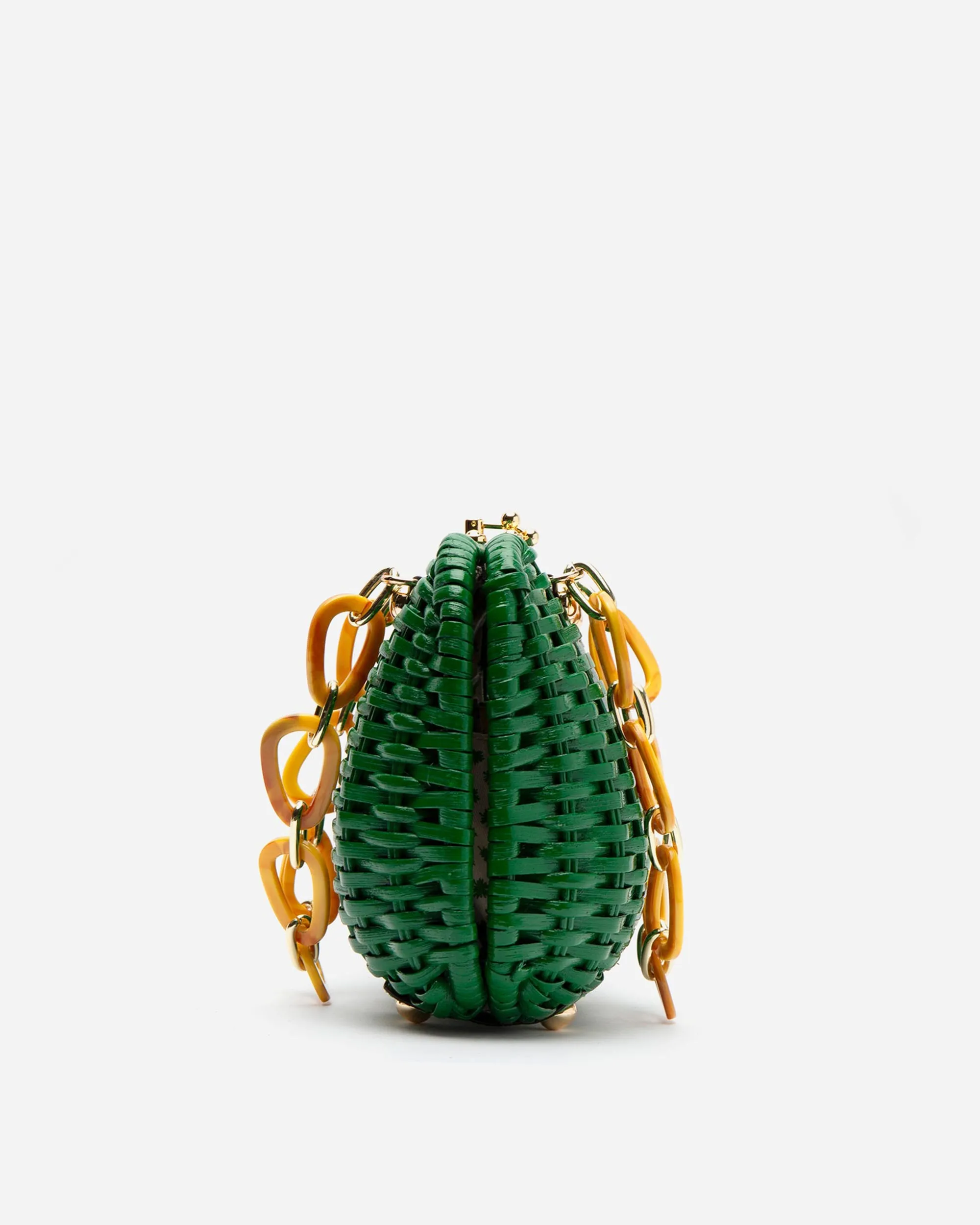 Hen Wicker Basket - Green