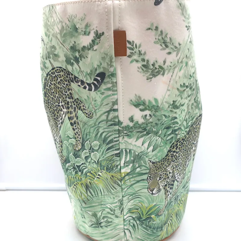 Hermes Equateur PM Beach Bag Pink/Multicolor Printed Canvas Reversible Tote