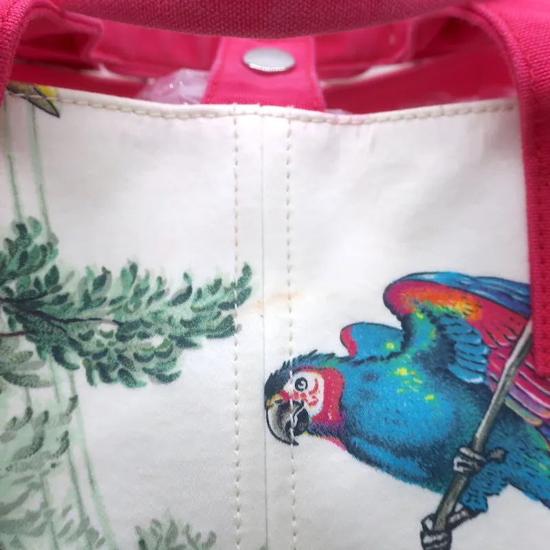 Hermes Equateur PM Beach Bag Pink/Multicolor Printed Canvas Reversible Tote