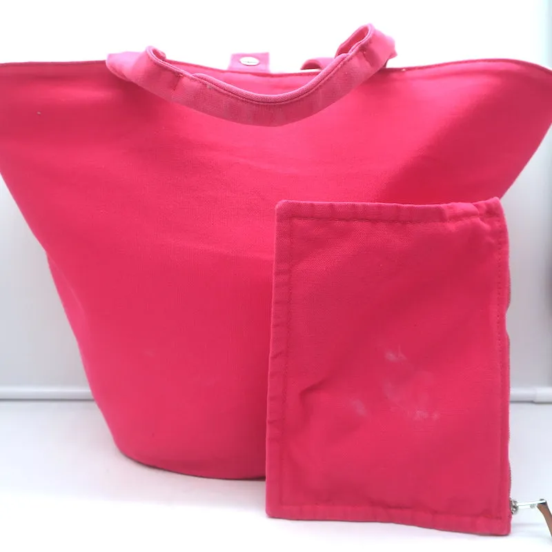 Hermes Equateur PM Beach Bag Pink/Multicolor Printed Canvas Reversible Tote