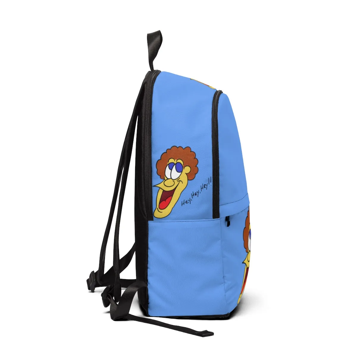 Hey, Hey, Hey!! light blue Unisex Fabric Backpack