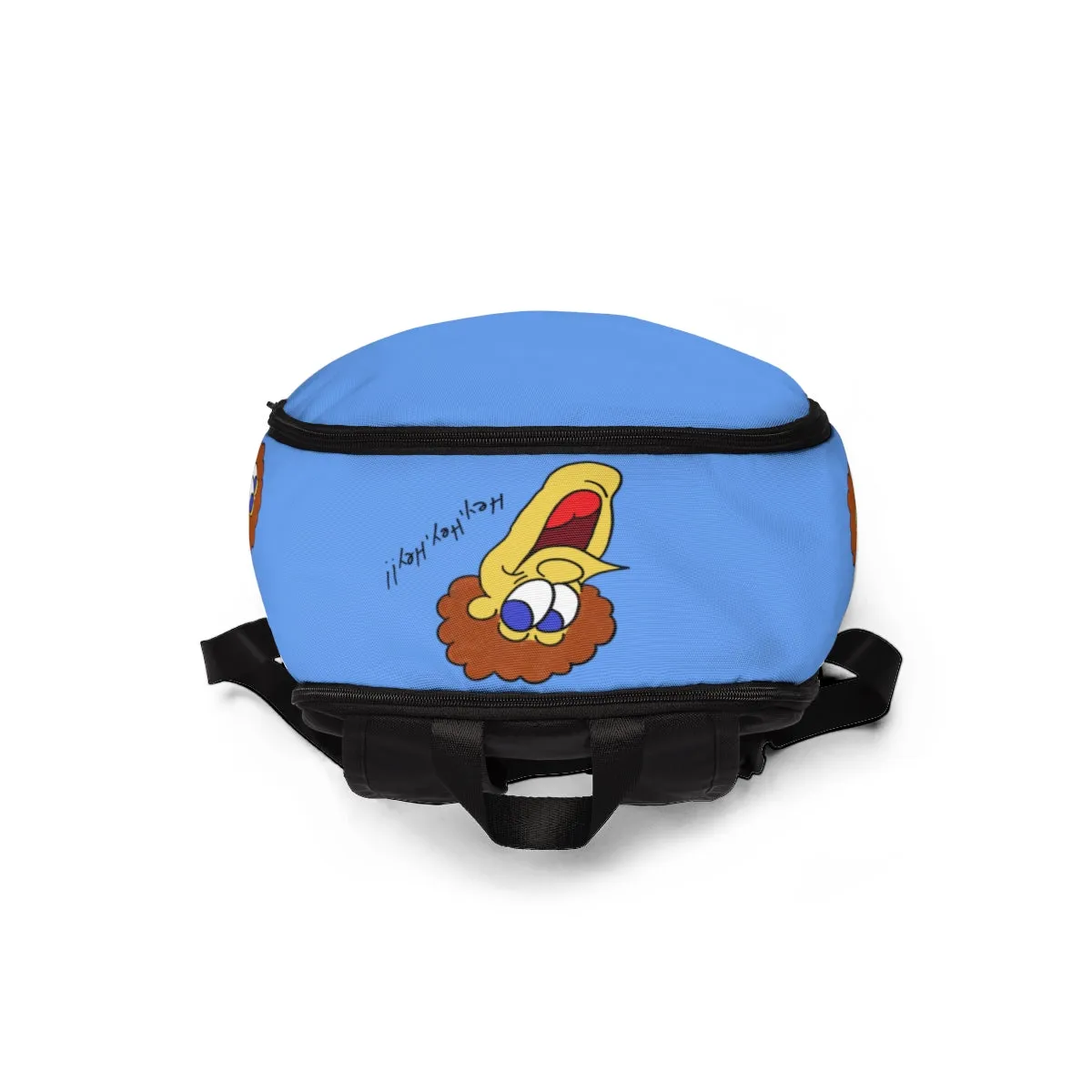 Hey, Hey, Hey!! light blue Unisex Fabric Backpack