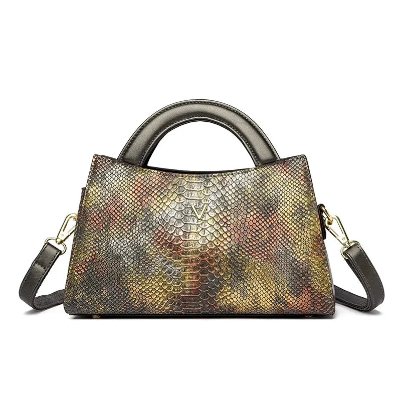 High Quality Crocodile Pattern Shoulder Bags Large Capacity Handbags and Purses Casual Fashion Messenger Bag
