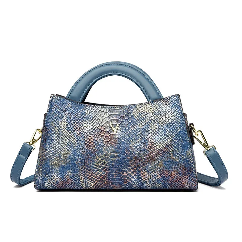 High Quality Crocodile Pattern Shoulder Bags Large Capacity Handbags and Purses Casual Fashion Messenger Bag