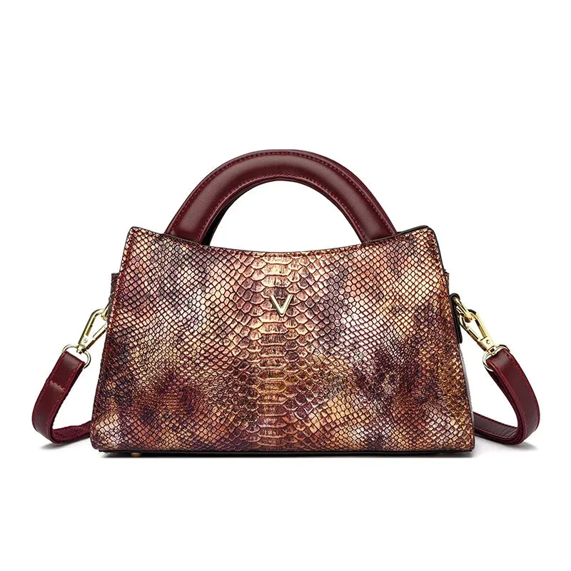 High Quality Crocodile Pattern Shoulder Bags Large Capacity Handbags and Purses Casual Fashion Messenger Bag