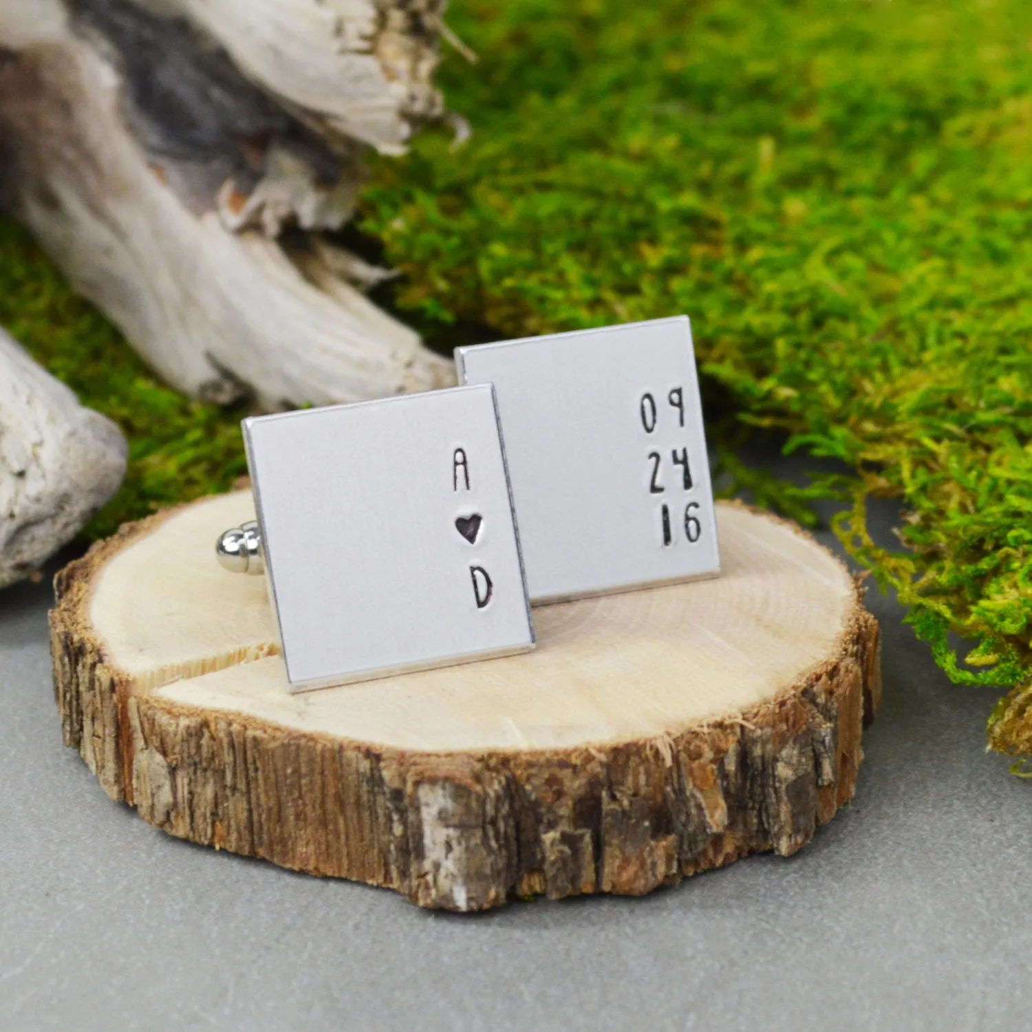 Initial and Date Cuff Links