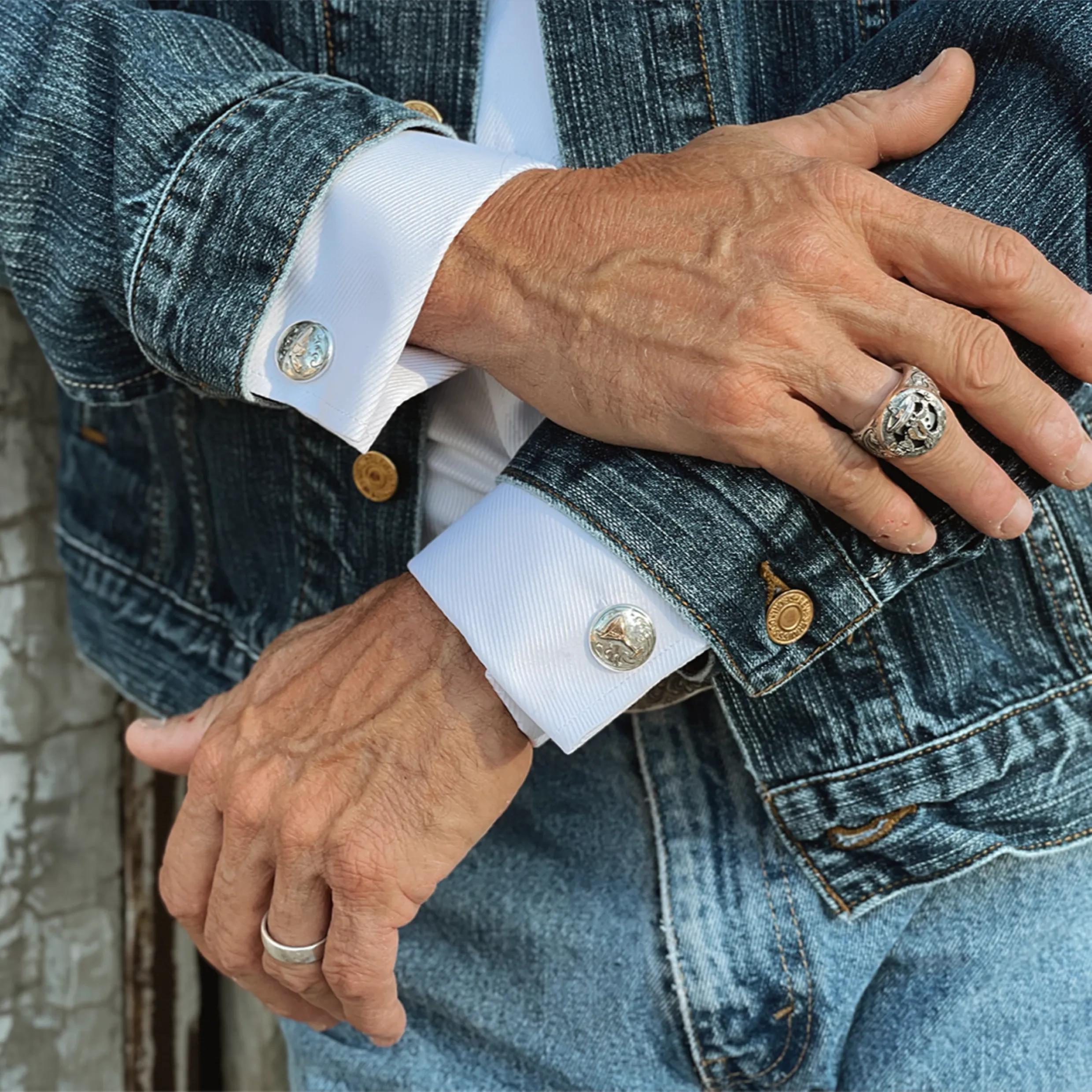 Johnny Bones Sterling Silver Cufflinks