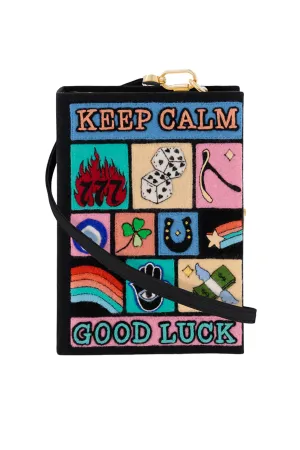 Keep Calm and Good Luck Book Clutch