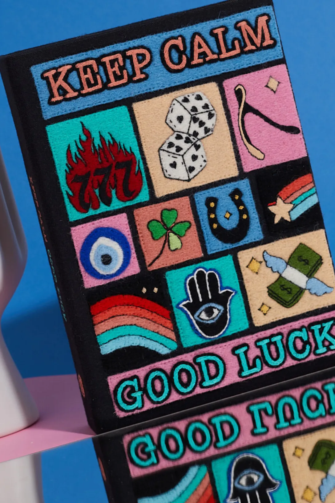 Keep Calm and Good Luck Book Clutch