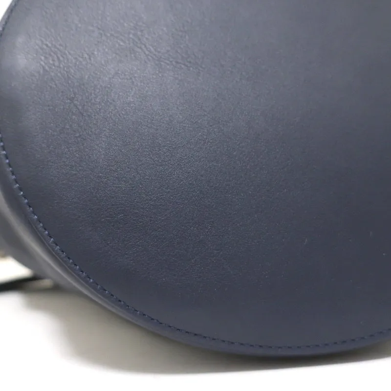 Khaite The Virginia Hobo Navy Leather Extra Large Crossbody Bag
