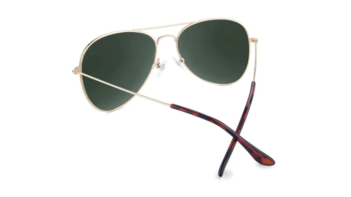 Knockaround Sunglasses - Mile Highs - Gold/Aviator Green