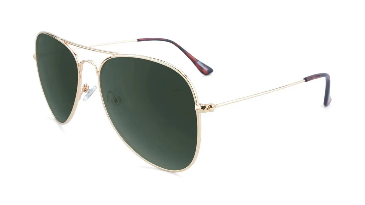 Knockaround Sunglasses - Mile Highs - Gold/Aviator Green