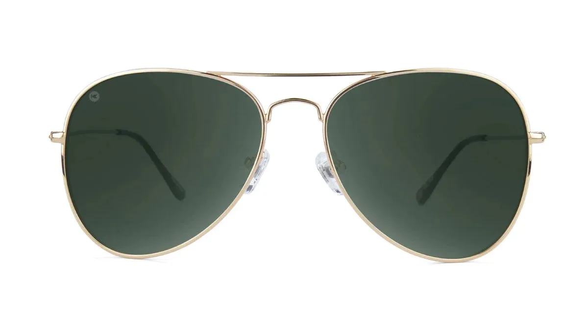 Knockaround Sunglasses - Mile Highs - Gold/Aviator Green