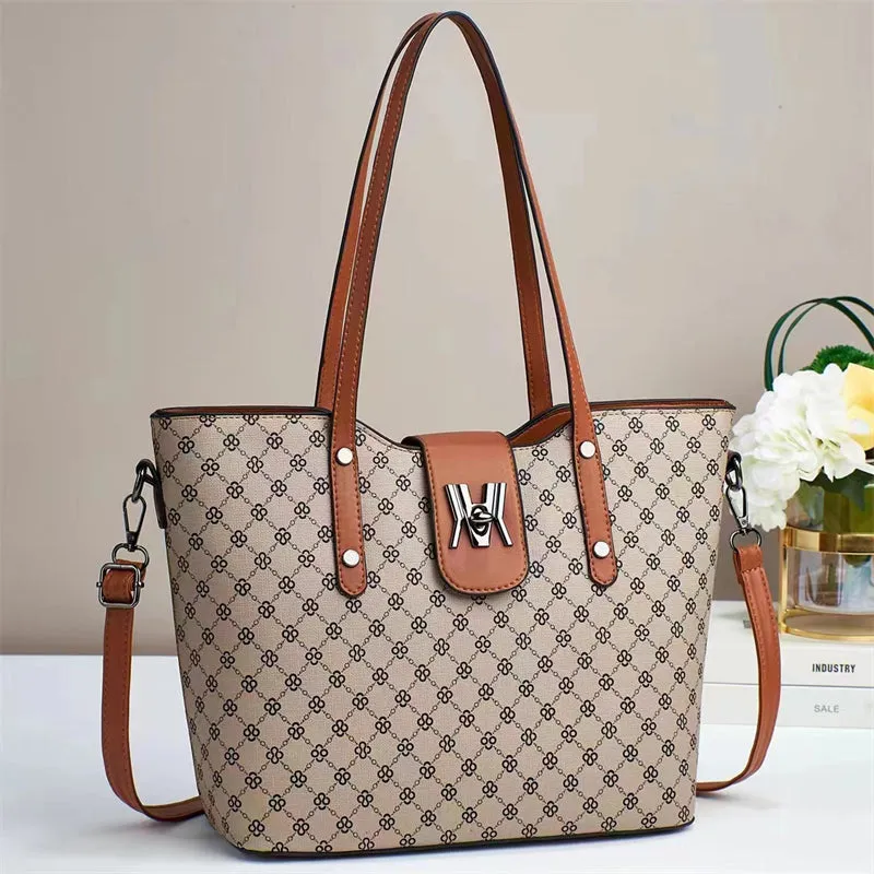 Lady Retro Nice Floral Print Large Capacity Handbags