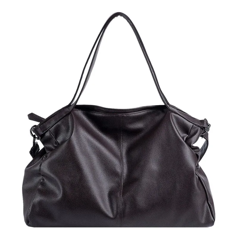 Large Capacity Tote Bag Hobo Shoulder Bags for Women Shopper Bag Travel Quality Soft Faux Leather Crossbody Handbags