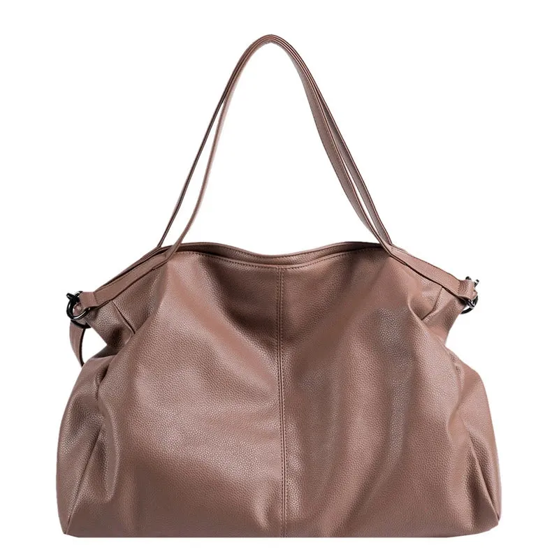 Large Capacity Tote Bag Hobo Shoulder Bags for Women Shopper Bag Travel Quality Soft Faux Leather Crossbody Handbags