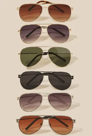 Large Len Aviator Sunglasses