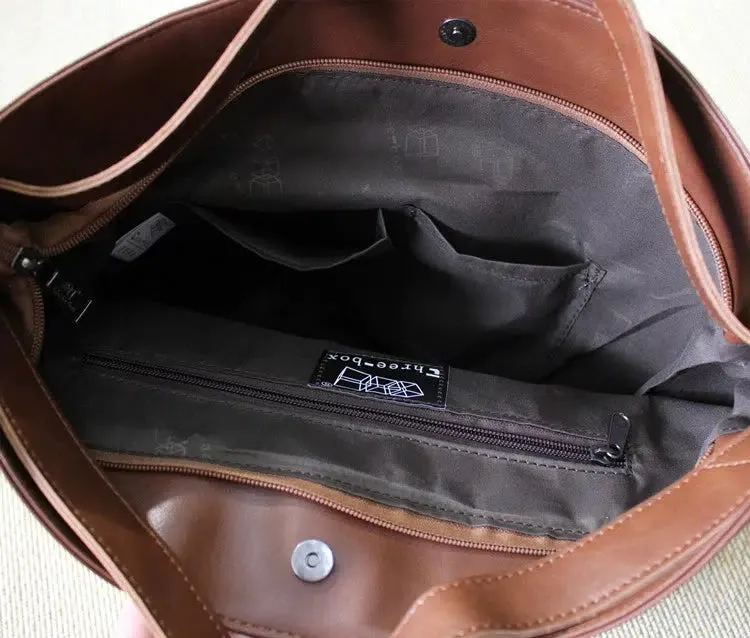 Large Soft Leather Tote Bag