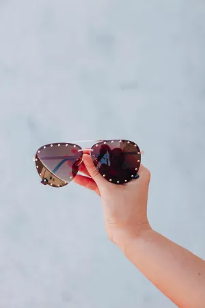 Layna Aviator Sunglasses - Gold x Brown