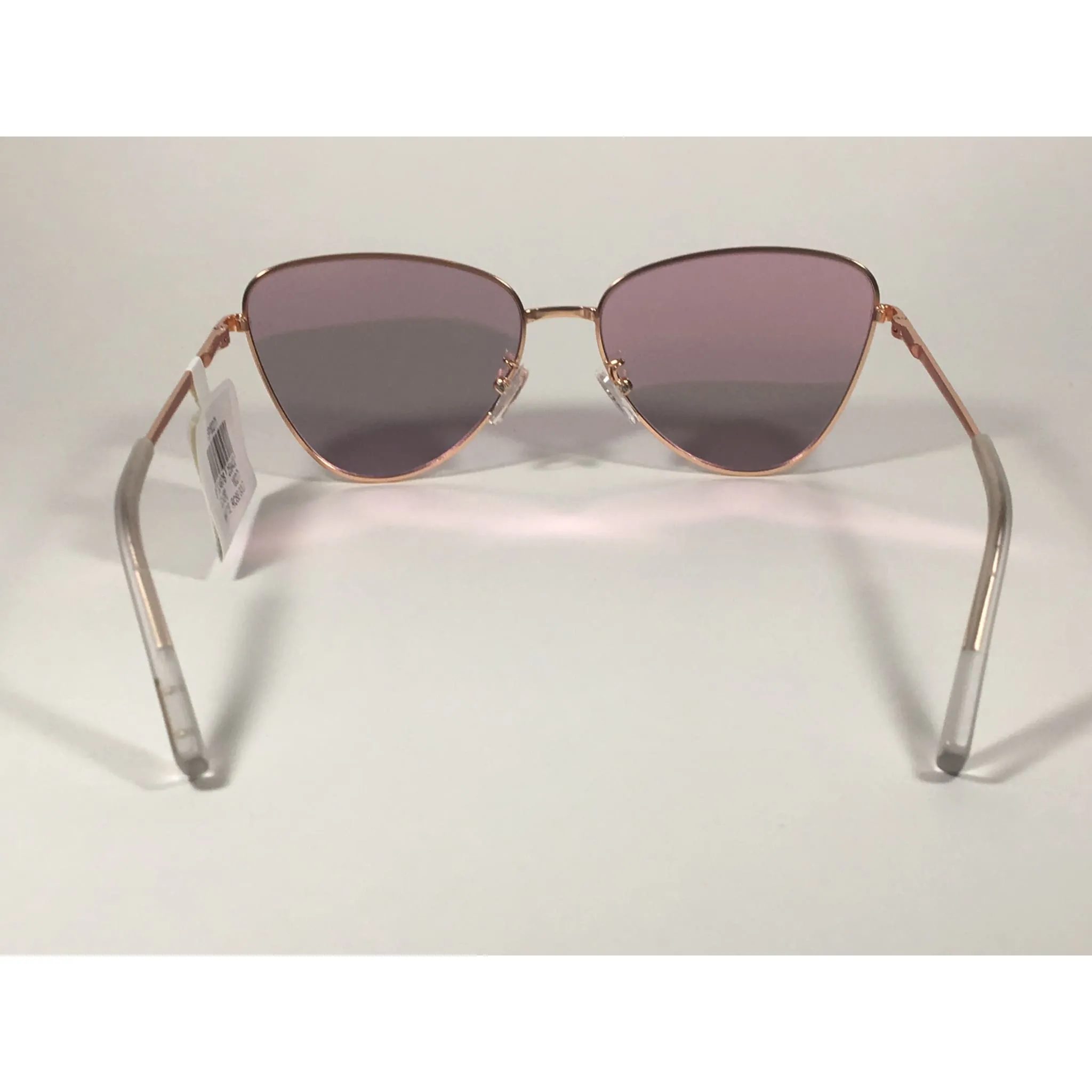 Le Specs Echo Butterfly Cat Sunglasses Matte Rose Gold Frame Pink Mirror Lens LSP1802171