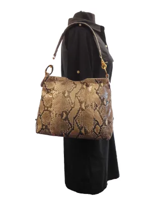 Leather  Snakeskin Leather Handbag