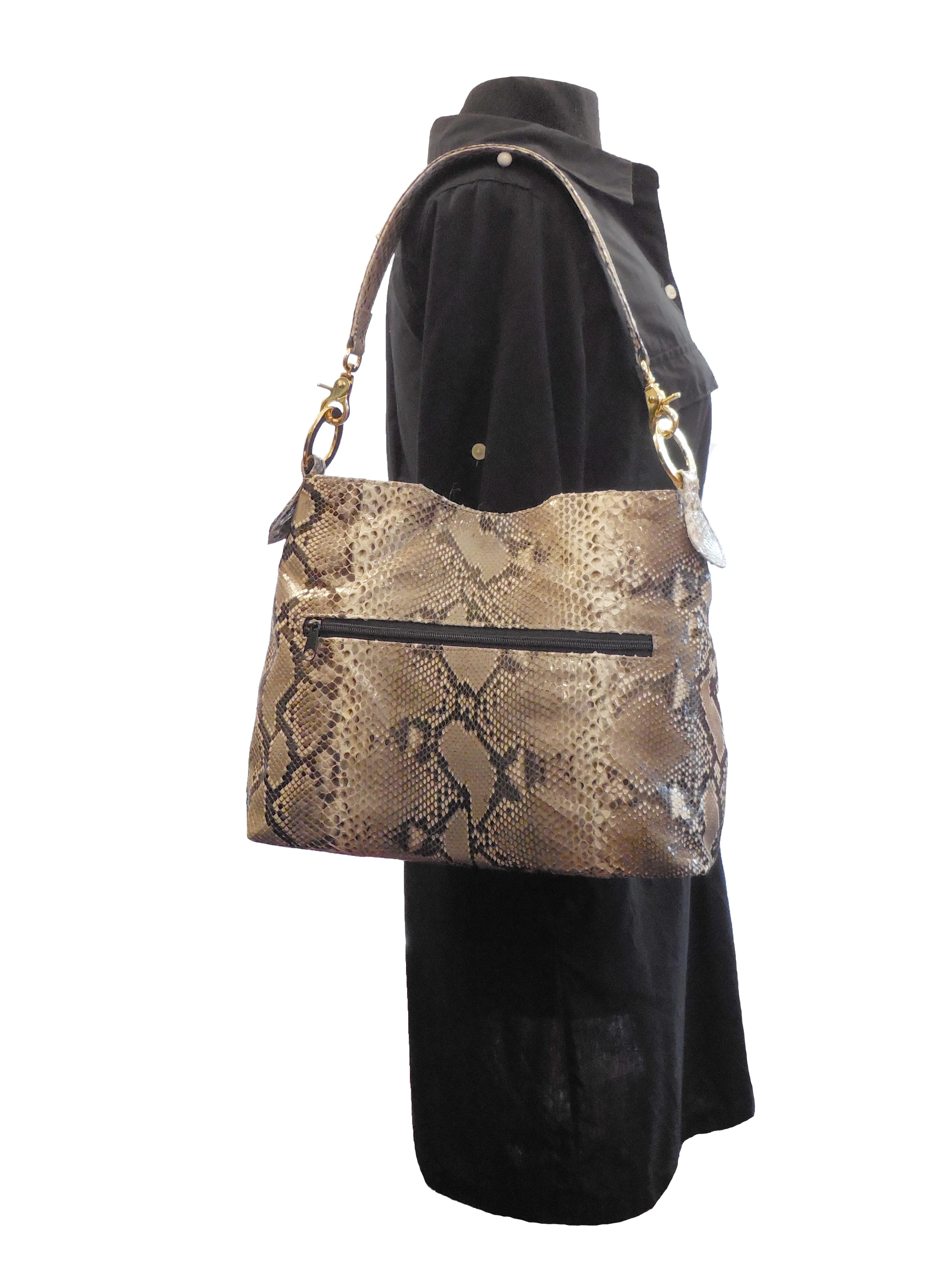 Leather  Snakeskin Leather Handbag