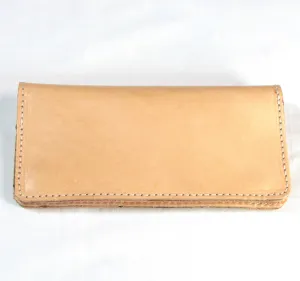 Long Bi-Fold Chain Wallet- Natural
