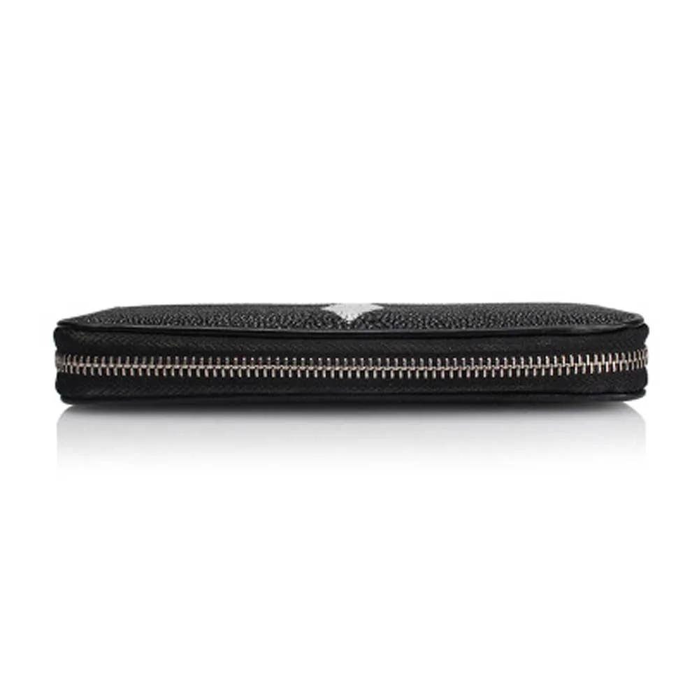 Long Stingray Leather Zip Wallet