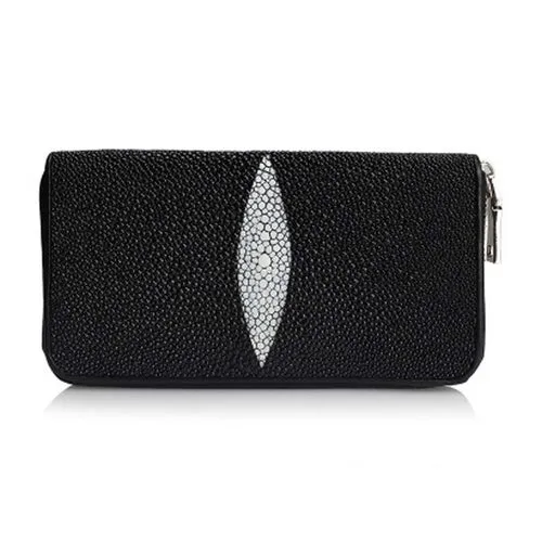 Long Stingray Leather Zip Wallet