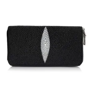 Long Stingray Leather Zip Wallet