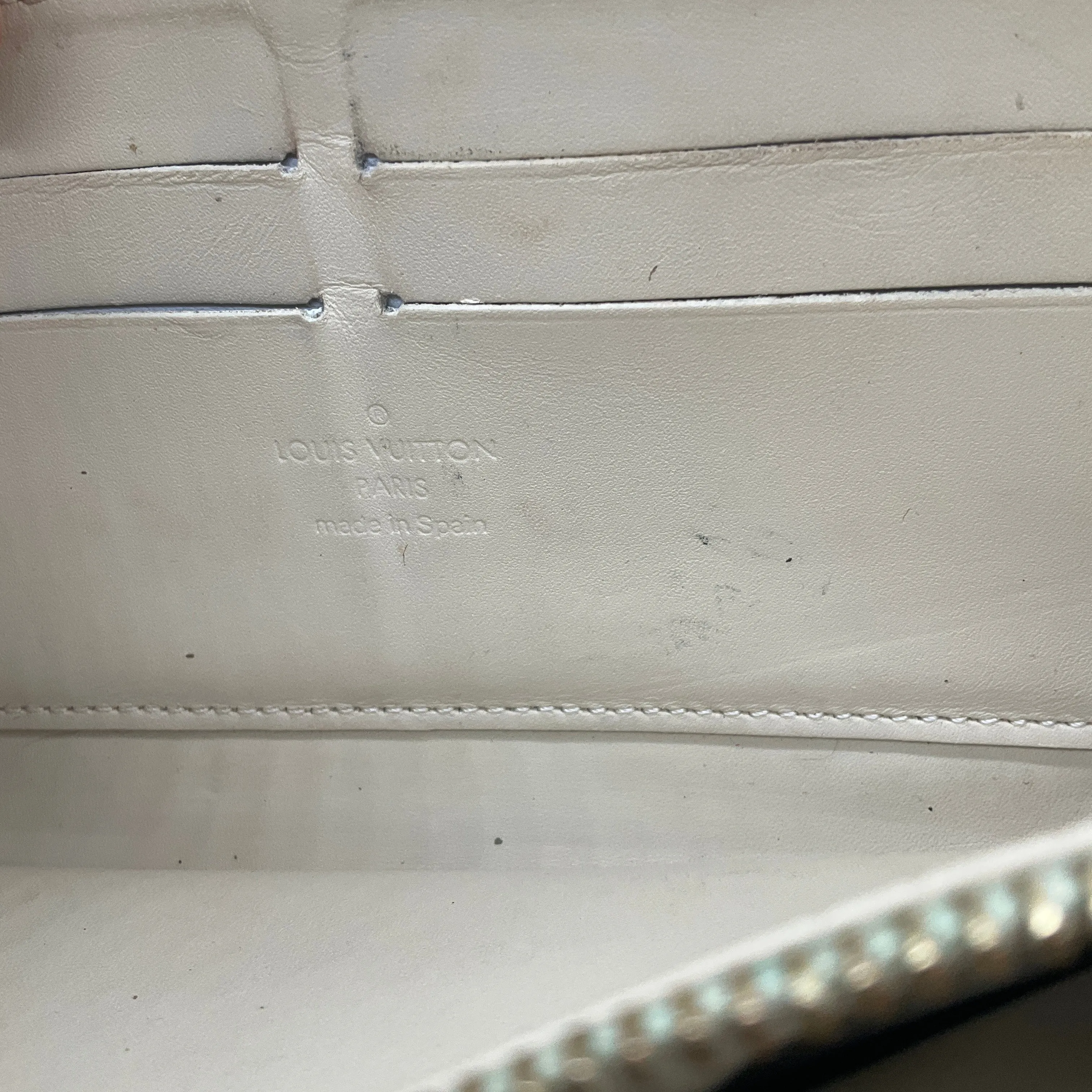 Louis Vuitton Beige / Pink / Green Printed Zip Around Wallet