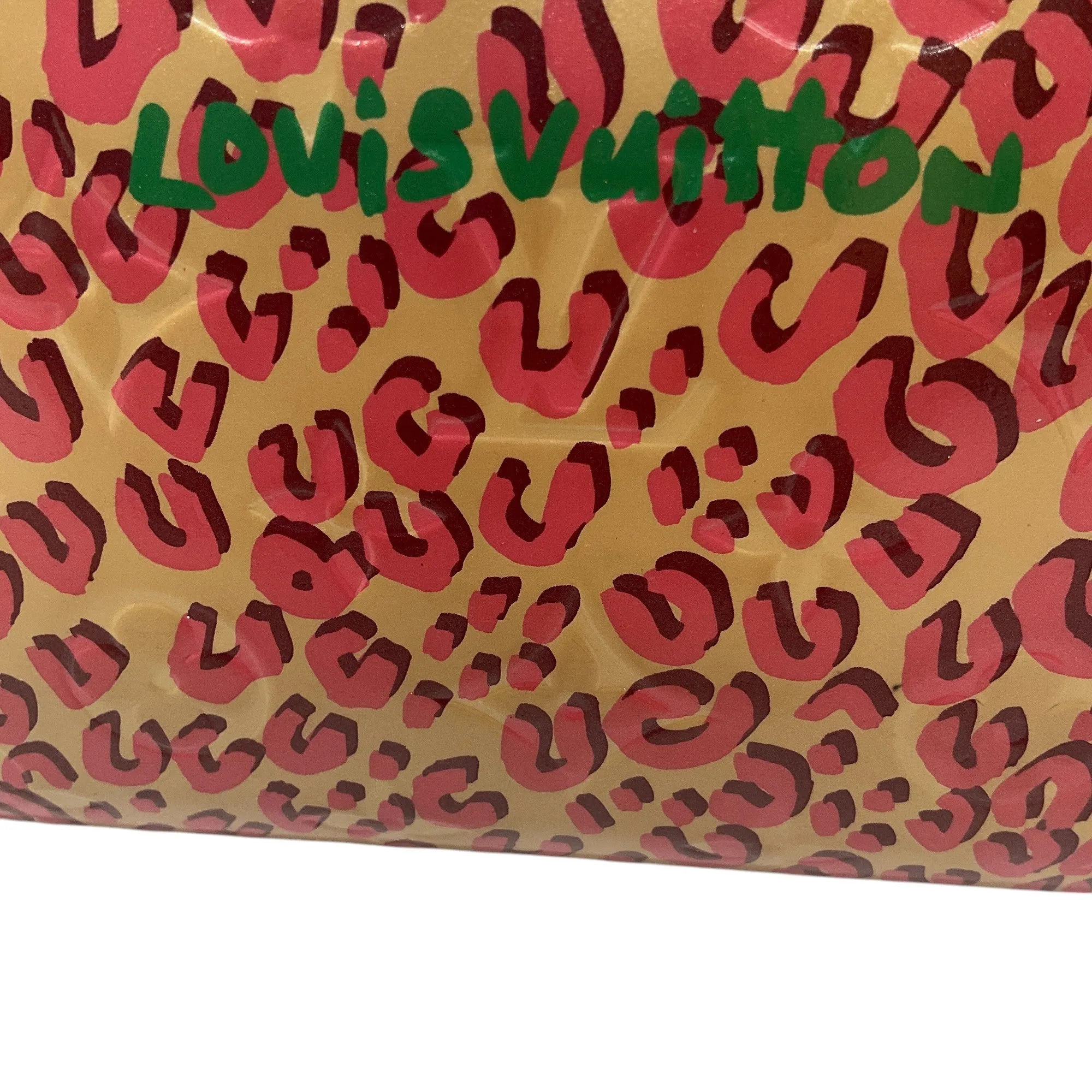 Louis Vuitton Beige / Pink / Green Printed Zip Around Wallet