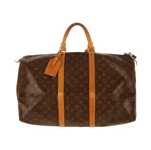 Louis Vuitton Brown Monogram Keepall 50 Bag