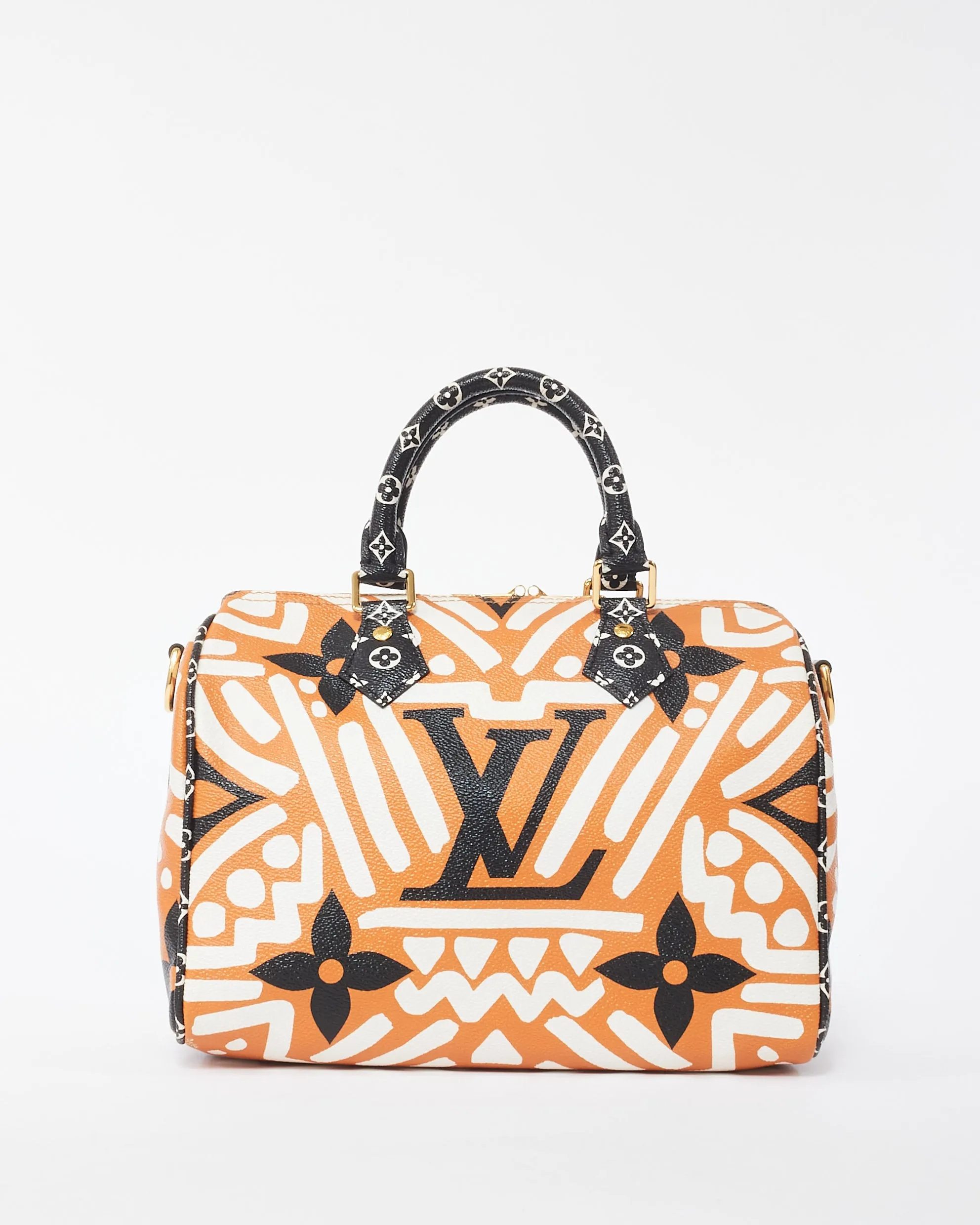 Louis Vuitton Coated Canvas Cream and Caramel Crafty Speedy 25 Bandoulière Bag