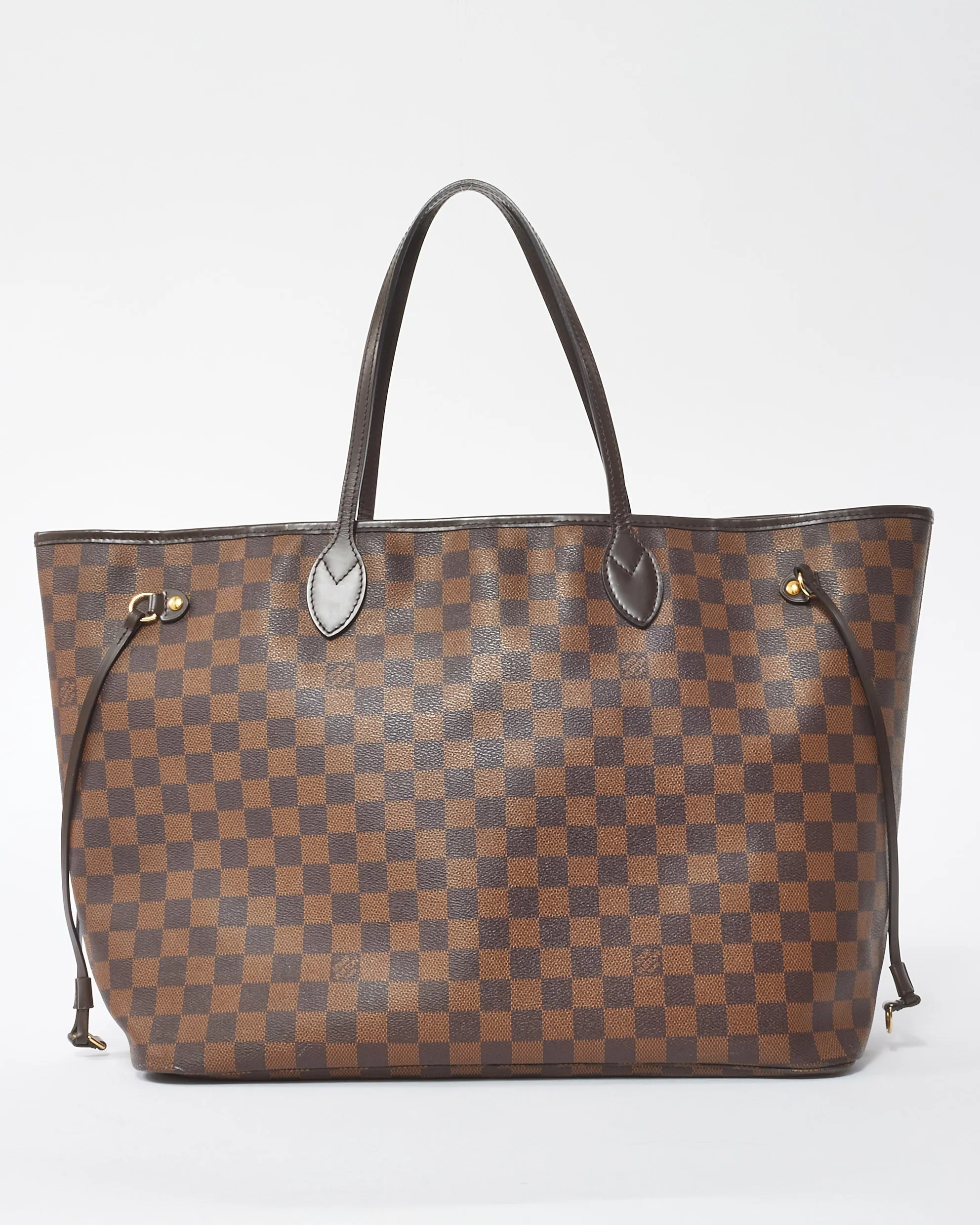Louis Vuitton Coated Canvas Damier Ebene Neverfull GM Bag - With Pouch