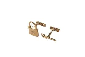 Louis Vuitton Cufflinks AG925 Gold Key and Lock