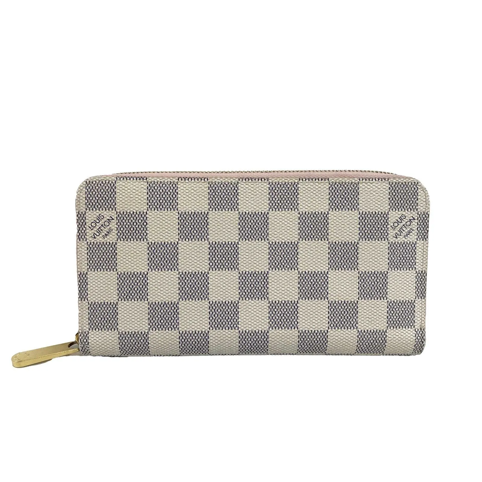 Louis Vuitton Damier Azur Zippy Wallet Rose Ballerine Pink Accessories