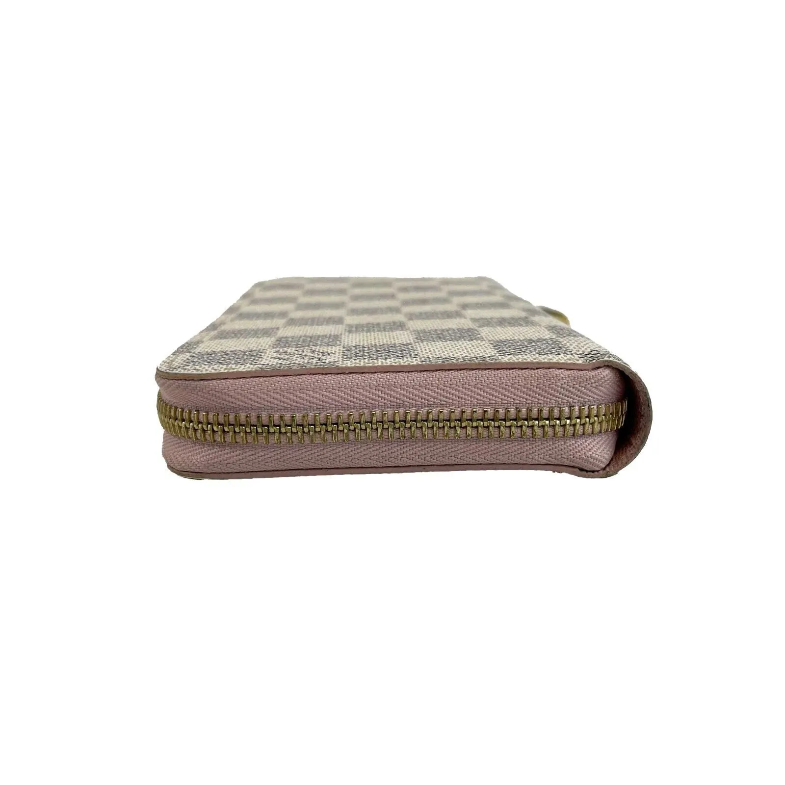 Louis Vuitton Damier Azur Zippy Wallet Rose Ballerine Pink Accessories