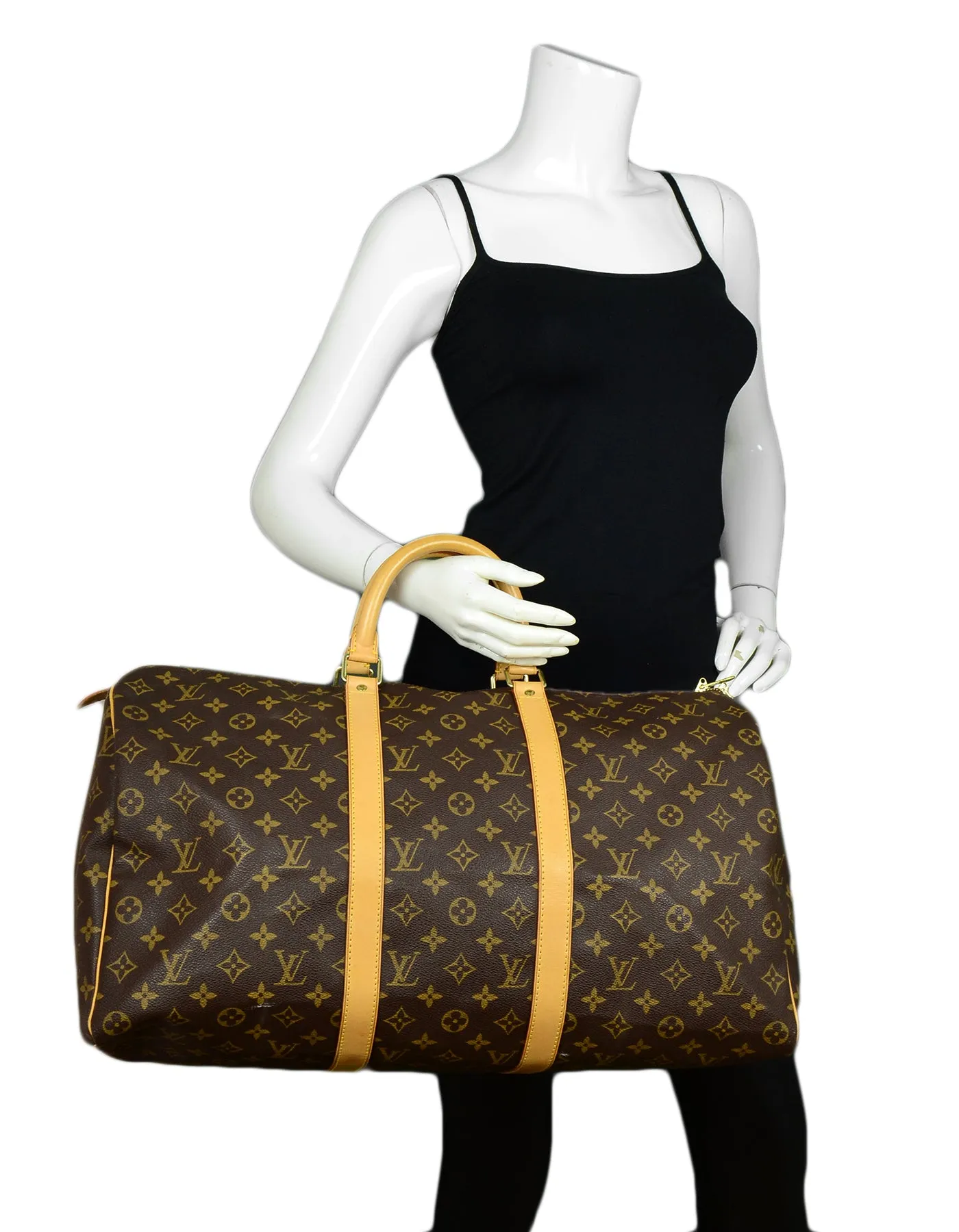 Louis Vuitton Monogram Canvas Keepall 50 Duffle Bag