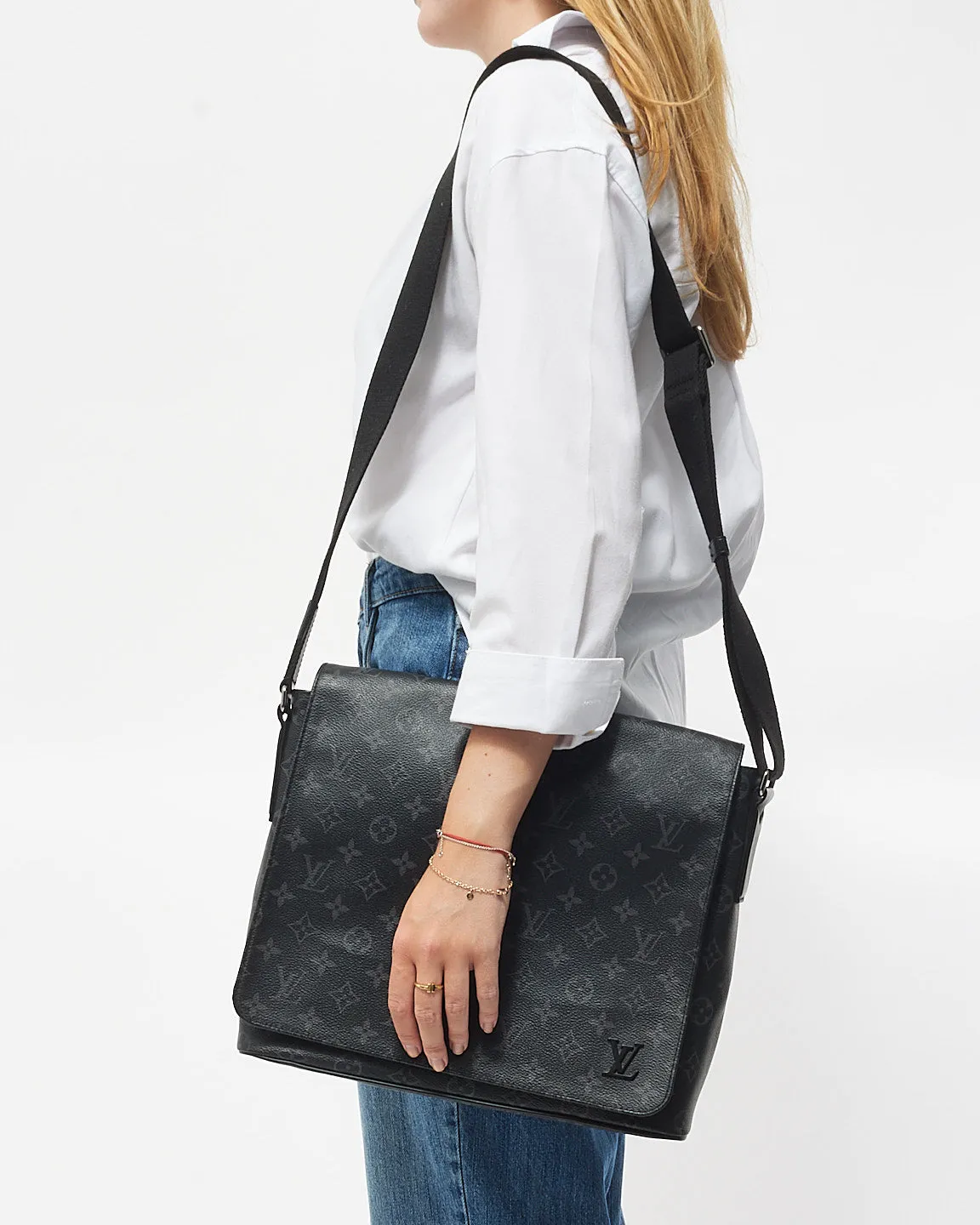 Louis Vuitton Monogram Eclipse Coated Canvas District PM Messenger Bag