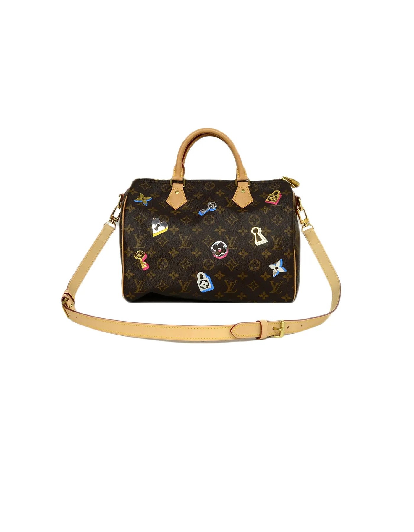 Louis Vuitton Monogram Love Lock Speedy Bandouliere 30