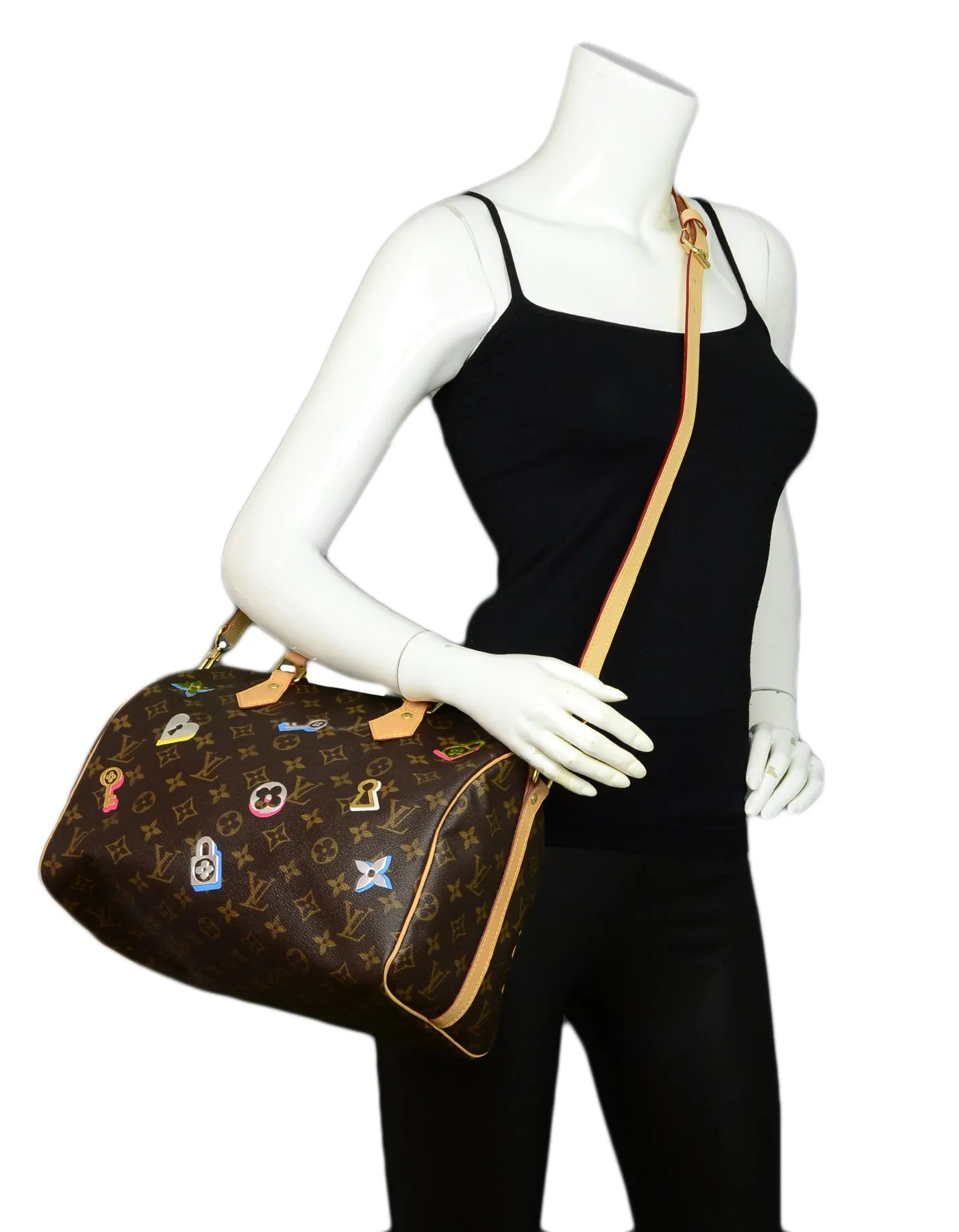 Louis Vuitton Monogram Love Lock Speedy Bandouliere 30