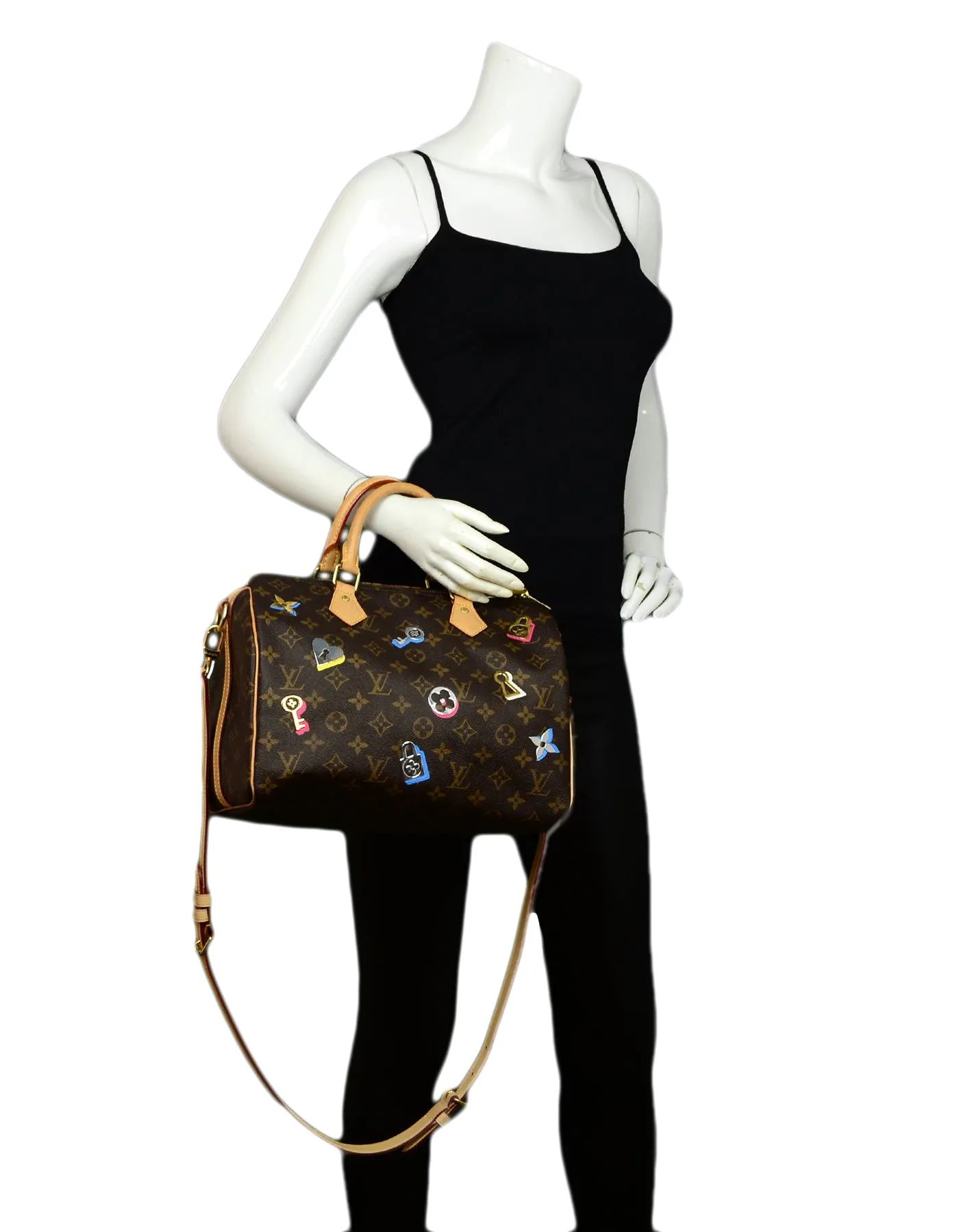Louis Vuitton Monogram Love Lock Speedy Bandouliere 30