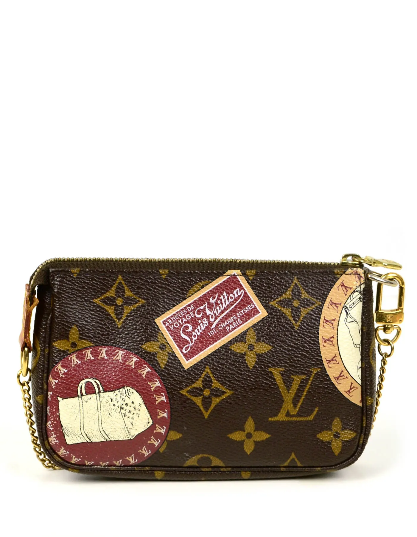 Louis Vuitton Monogram Trunks & Bags Mini Pochette Accessories Bag