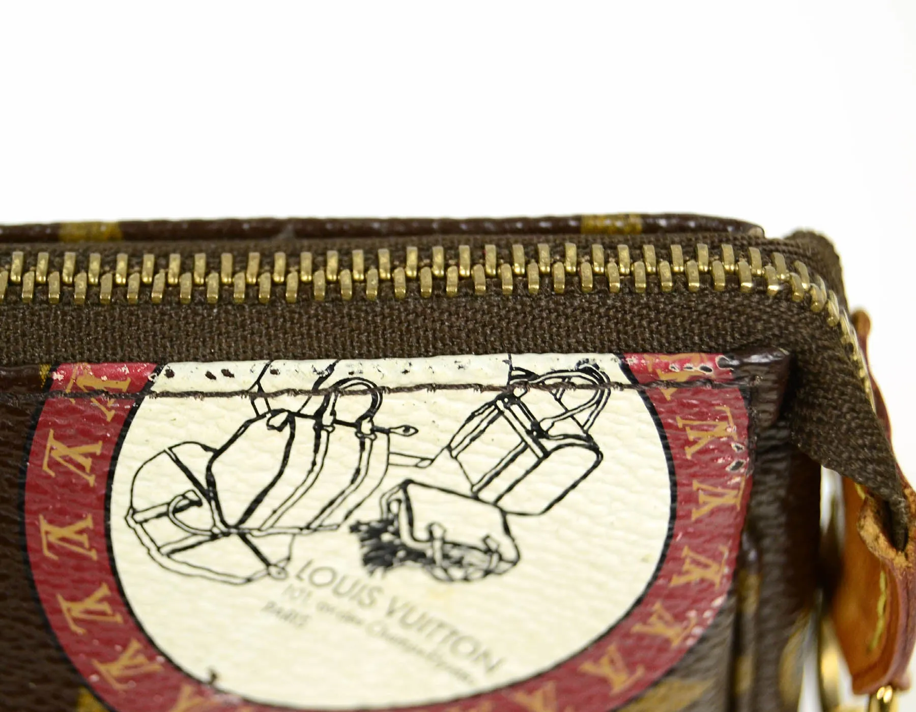 Louis Vuitton Monogram Trunks & Bags Mini Pochette Accessories Bag
